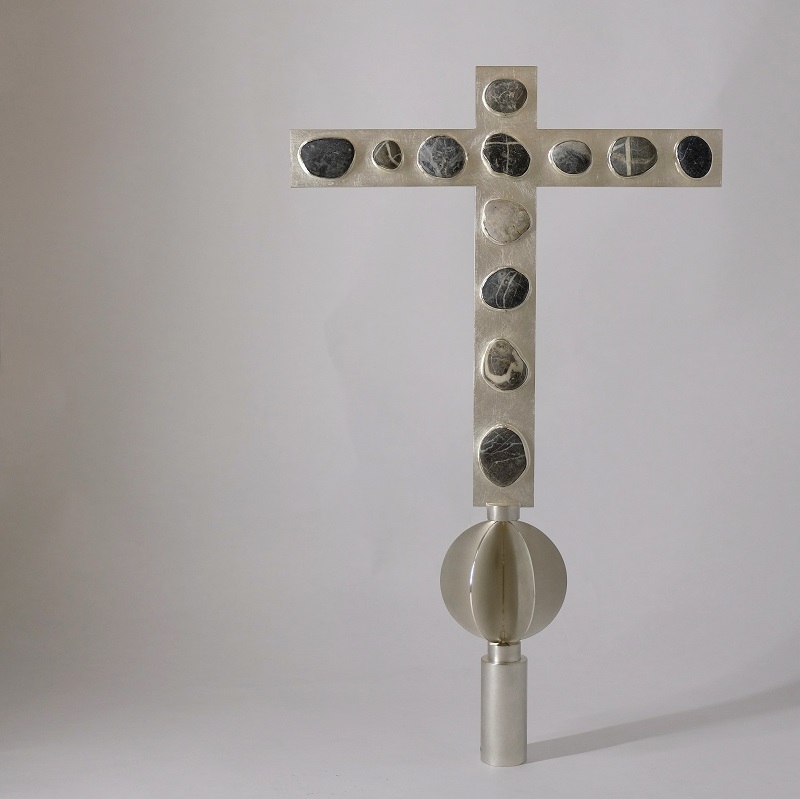 Vortragekreuz, Lechfeldkreuz, mit Lechkiesel