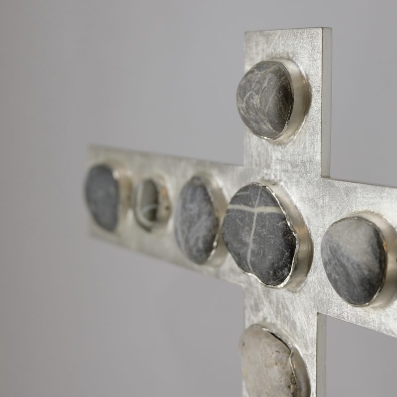 Vortragekreuz, Lechfeldkreuz, mit Lechkiesel