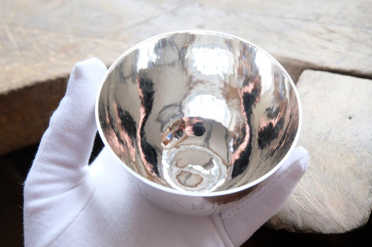 Taufbecher-Olivenzweig-NEU (19) Taufbecher, Tombak, versilbert