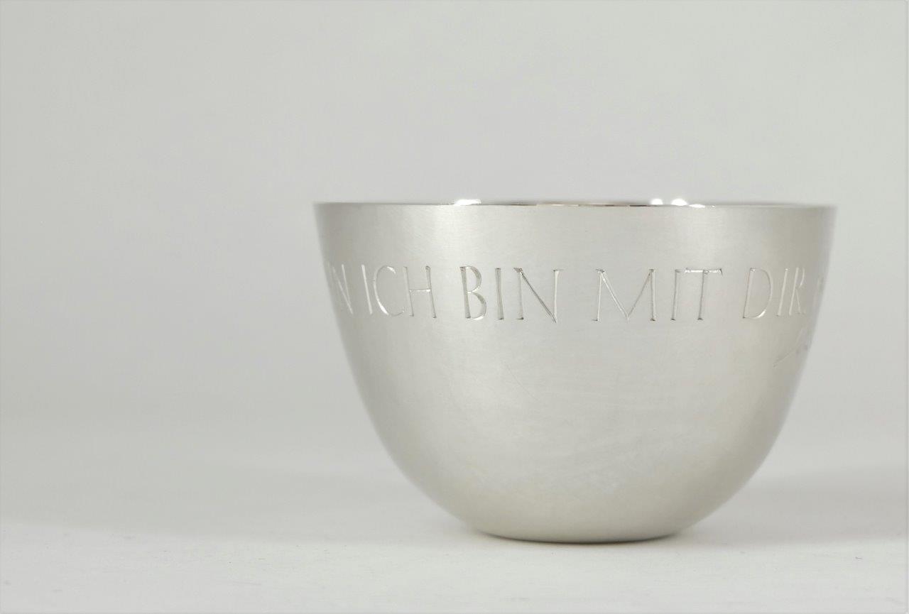 Taufbecher-Olivenzweig-NEU (20) Taufbecher, Tombak, versilbert